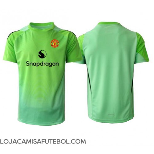 Camisa de Futebol Manchester United Goleiro Equipamento Alternativo 2025-26 Manga Curta